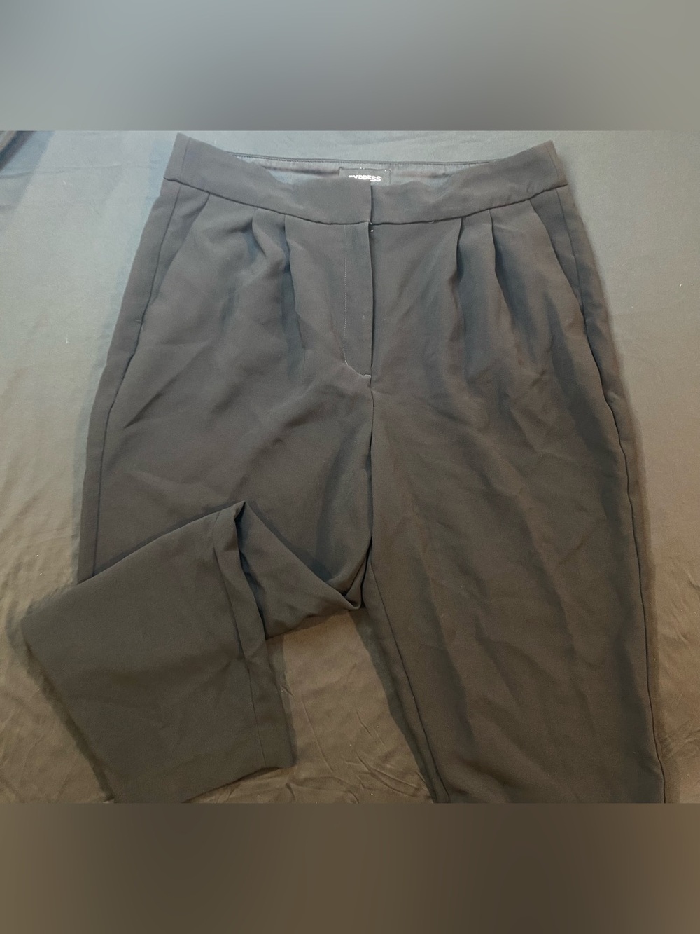 Black Women's Tailored Pleat-Front Pants